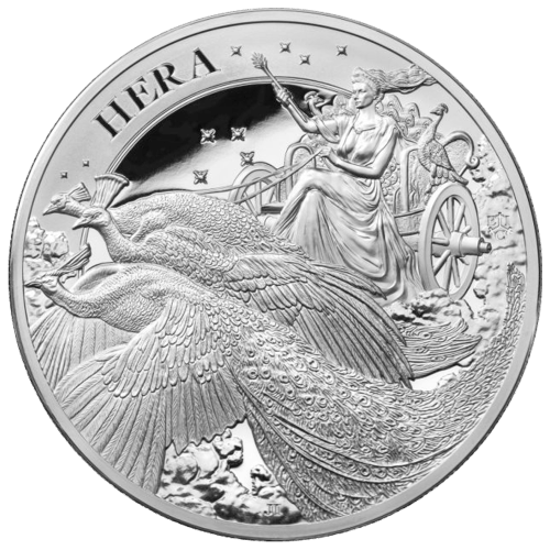 Pièce 5 onces d'argent Épreuve numismatique Saint-Hélène Déesse Hera 2022 | Compagnie des Indes orientales