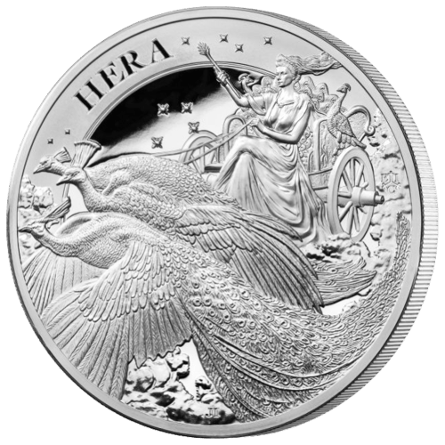 Pièce 5 onces d'argent Épreuve numismatique Saint-Hélène Déesse Hera 2022 | Compagnie des Indes orientales