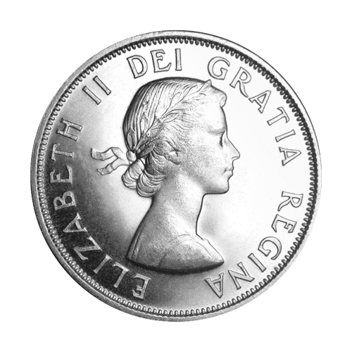 Random Year Canadian Half Dollar $0.50 Face Value Circulation 80% Pure EF Silver Coin | Royal Canadian Mint