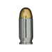 1 oz .45 Caliber Gold and Rhodium Plated Silver Bullet | Silvertowne Mint