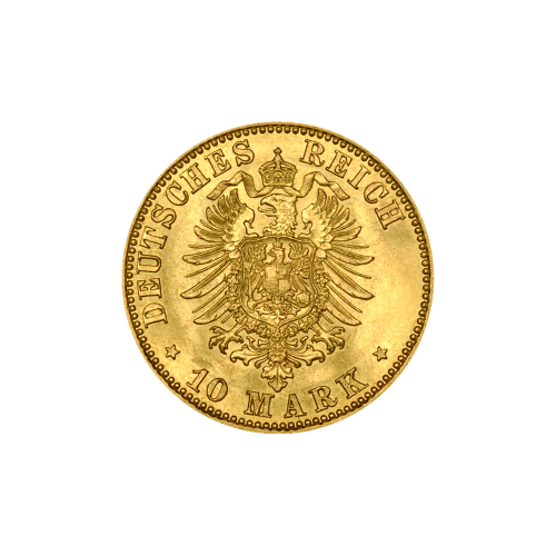 Pièce d'or 10 Mark Allemagne Année aléatoire