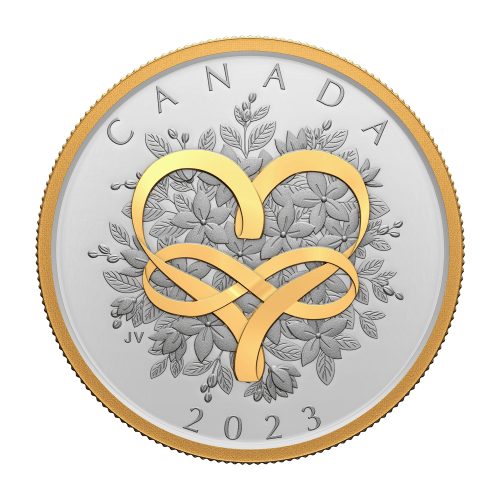 1 oz 2023 Celebrate Love Gilded Silver Coin | Royal Canadian Mint