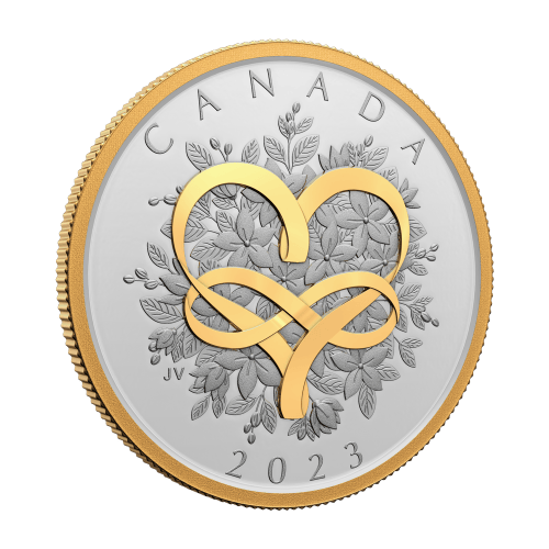 1 oz 2023 Celebrate Love Gilded Silver Coin | Royal Canadian Mint