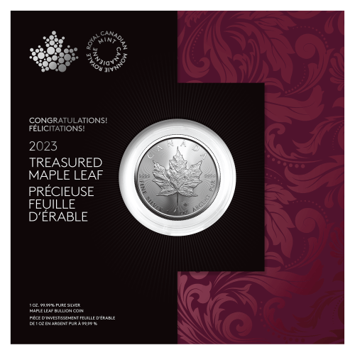 1 oz 2023 Congratulations Treasured Canadian Maple Leaf Silver Coin | Royal Canadian Mint