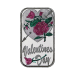 1 oz Valentine's Day: Heart and Rose Pink Colourized Silver Bar | Silvertowne Mint