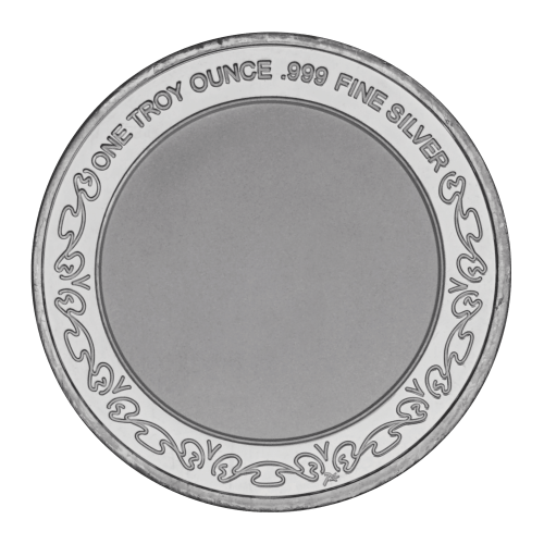 1 oz Be My Valentine Red Heart Colourized Silver Round | Silvertowne Mint