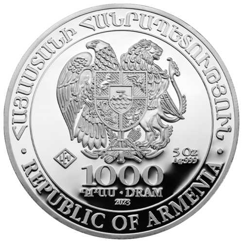 5 oz 2023 Armenian Noah's Ark Silver Coin | Geiger Edelmetalle