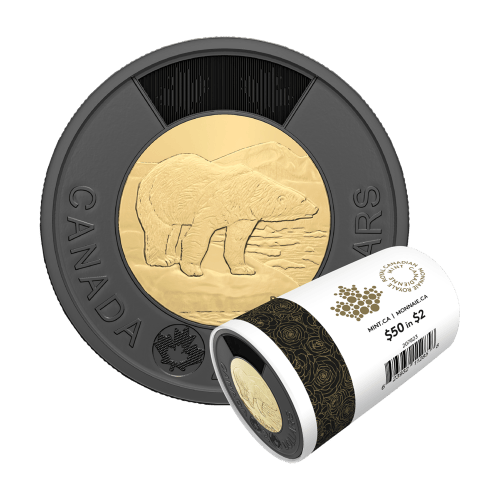 Rouleau de pièces Black Ring Toonie 2 $ 2022 Hommage à la reine Élisabeth II | Monnaie royale canadienne