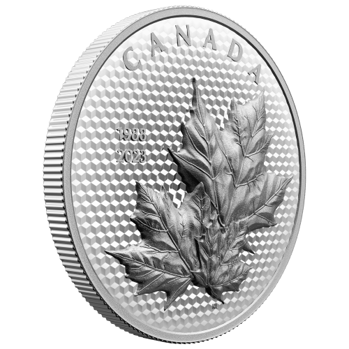 Pièce 5 onces d'argent Feuille d'érable dans le vent 2023 | Monnaie royale canadienne