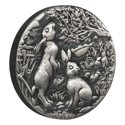 2 oz 2023 Australian Lunar Series III: Year of the Rabbit Antiqued Silver Coin | Perth Mint