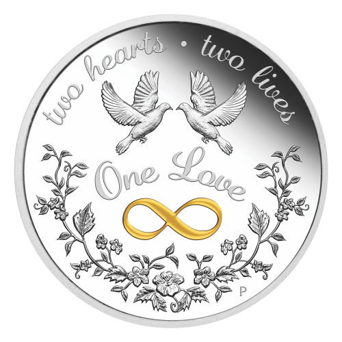 Pièce 1 once d'argent épreuve numismatique One Love 2023 | Monnaie de Perth