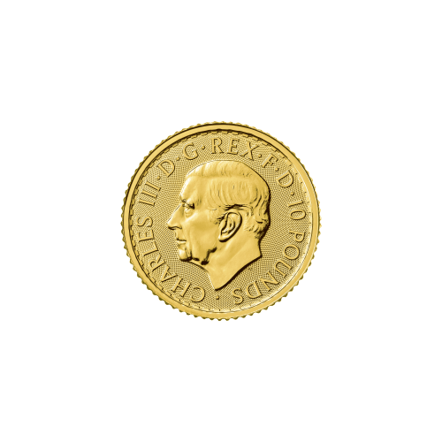 Pièce 1/10 once d'or Britannia : Roi Charles III 2023 | La Monnaie royale