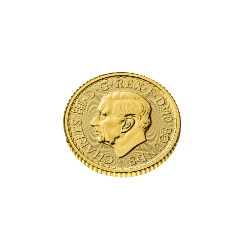 Pièce 1/10 once d'or Britannia : Roi Charles III 2023 | La Monnaie royale