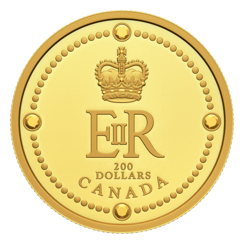 1 oz 2022 Queen Elizabeth II: Queen Elizabeth II's Royal Cypher Gold Coin | Royal Canadian Mint