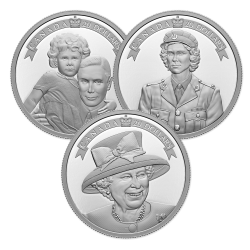 Set of 3 x 1 oz 2022 Queen Elizabeth II: A Tribute to an