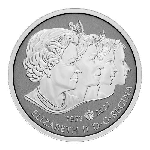 1 oz 2022 Queen Elizabeth II: Queen Elizabeth II's Royal Cypher Platinum Coin | Royal Canadian Mint