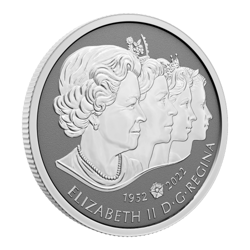 1 oz 2022 Queen Elizabeth II: Queen Elizabeth II's Royal Cypher Platinum Coin | Royal Canadian Mint