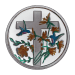 1 oz Religious Cross Colourized Silver Round | Silvertowne Mint
