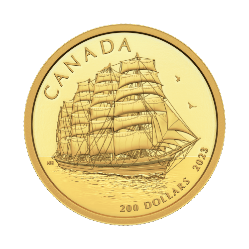 1/2 oz 2023 Tall Ships: Full-Rigged Ship Gold Coin | Royal Canadian Mint