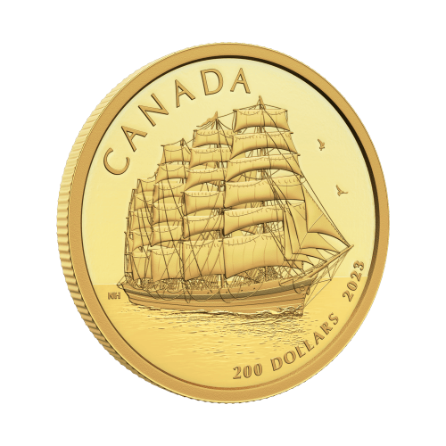 1/2 oz 2023 Tall Ships: Full-Rigged Ship Gold Coin | Royal Canadian Mint