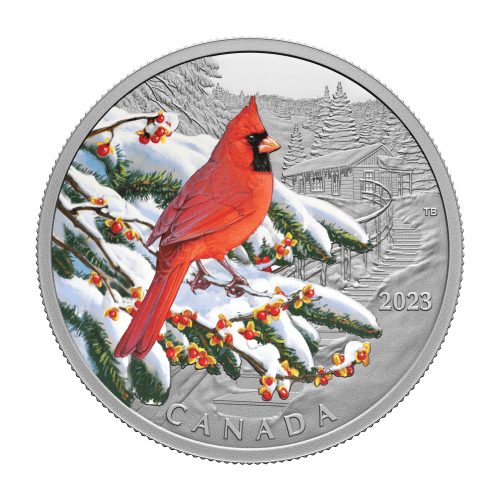1 oz 2023 Colourful Birds: Northern Cardinal Silver Coin | Royal Canadian Mint
