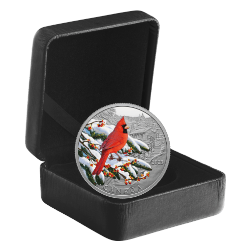 1 oz 2023 Colourful Birds: Northern Cardinal Silver Coin | Royal Canadian Mint