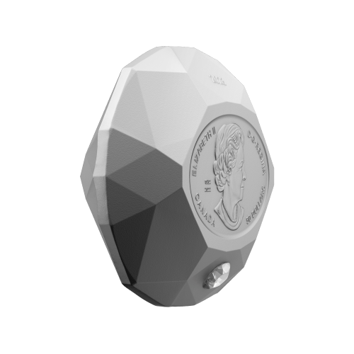 Pièce en argent en forme de diamant : Diamant oval Forevermark Black Label 2023 | Monnaie royale canadienne