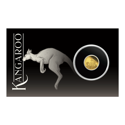 Pièce 0,5 gramme en or épreuve numismatique Mini Roo dans une carte | Monnaie de Perth