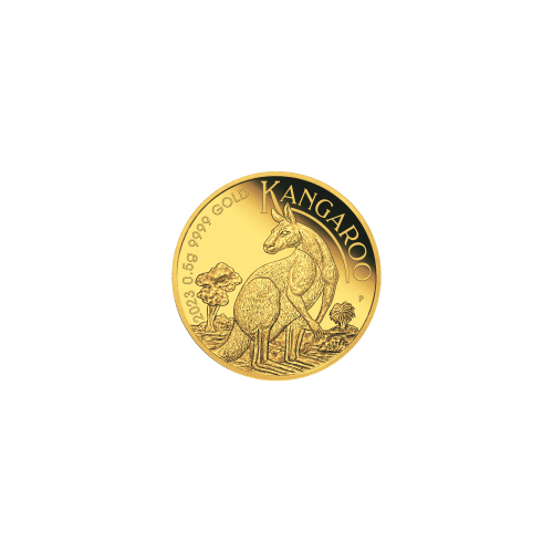Pièce 0,5 gramme en or épreuve numismatique Mini Roo dans une carte | Monnaie de Perth