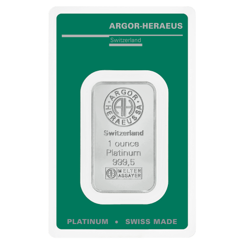 1 oz Platinum Bar | Argor-Heraeus