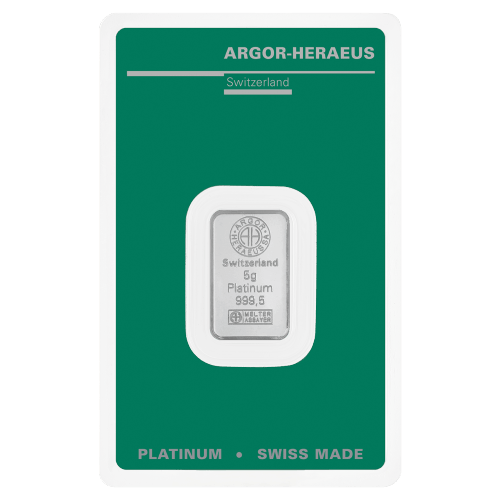 5 gram Platinum Bar | Argor-Heraeus