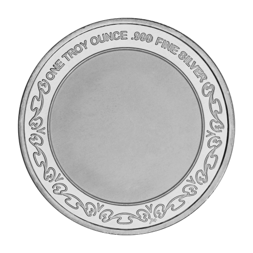 Ronde 1 once d'argent coloré Joyeuses Pâques : Lapin avec panier | Monnaie de SilverTowne