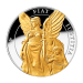 Pièce 1 once d'argent plaquée or Épreuve numismatique Les Vertus de la Reine : Justice Saint-Hélène 2022 | Compagnie des Indes orientales