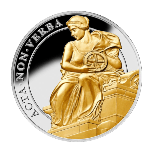 1 oz 2022 Saint Helena The Queen's Virtues: Constancy Gilded Proof Silver Coin | East India Company