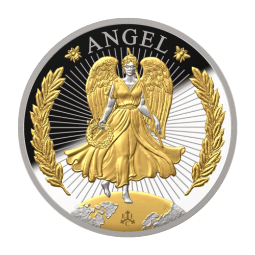 1 oz 2023 Saint Helena Lucky Angel Gilded Proof Silver Coin | East India Company