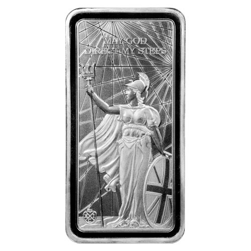 10 oz 2022 Saint Helena Standing Britannia Legal Tender Silver Bar | East India Company
