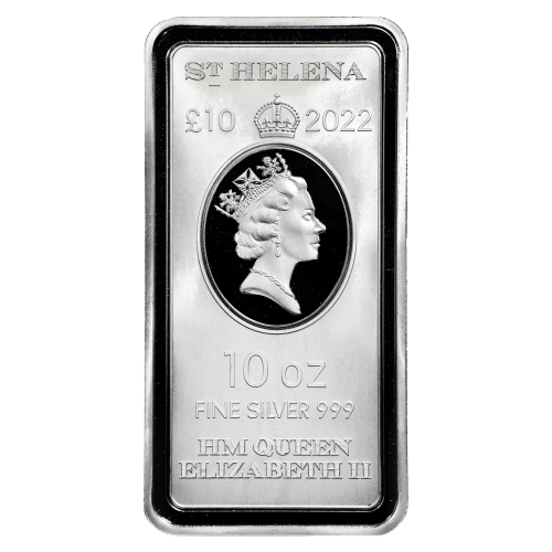 10 oz 2022 Saint Helena Standing Britannia Legal Tender Silver Bar | East India Company