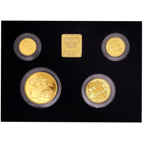 Set of 4 x Random Year Great Britain Sovereign Proof Gold Coins | The Royal Mint