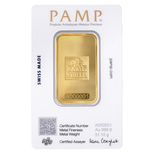 1 oz New Style Gold Bar | PAMP Suisse