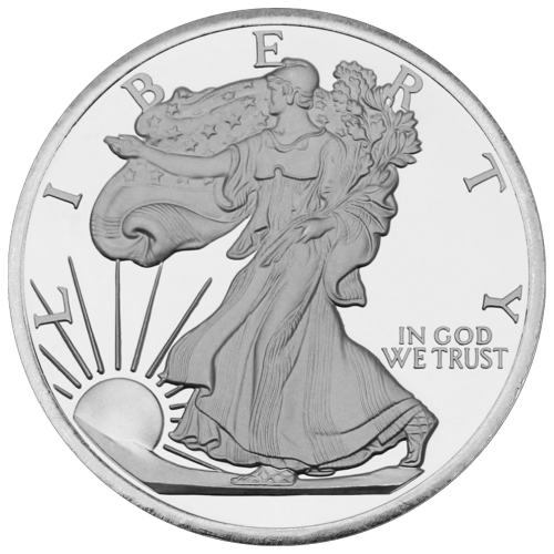Ronde 5 onces d'argent Aigle réplique | Monnaie de SilverTowne