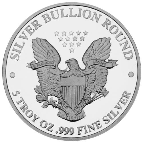 Ronde 5 onces d'argent Aigle réplique | Monnaie de SilverTowne