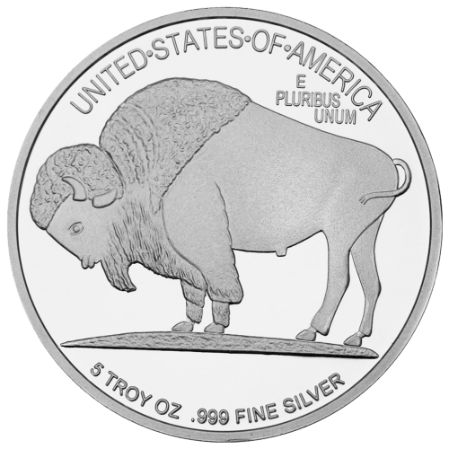 5 oz Buffalo Silver Round | Silvertowne Mint