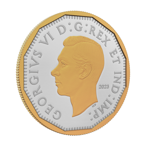 2 oz 2023 Tribute: 1947 Maple Leaf Mark Proof Gilded Silver Coin | Royal Canadian Mint