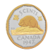 2 oz 2023 Tribute: 1947 Maple Leaf Mark Proof Gilded Silver Coin | Royal Canadian Mint