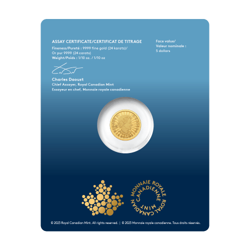 Pièce 1/10 once d'or La majestueuse ourse polaire et ses oursons 2023 | Monnaie royale canadienne