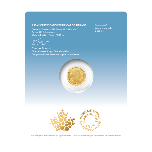 1/10 oz 2023 The Majestic Polar Bear and Cubs First Strike Gold Coin | Royal Canadian Mint