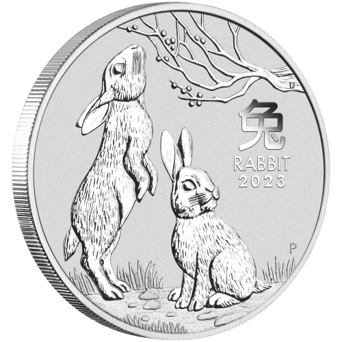 Pièce 1 kilo d'argent Lunaire Année du Lapin 2023 | Monnaie de Perth
