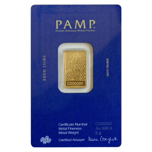 5 gram Arabian Horse Gold Bar | PAMP Suisse