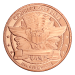 Ronde 1 once de cuivre Quart de Liberté debout | Osborne Mint