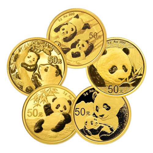 Pièce 3 grammes en or Panda Chine Année aléatoire | Monnaie chinoise